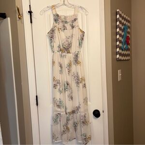 Maurices White Floral Maxi Dress